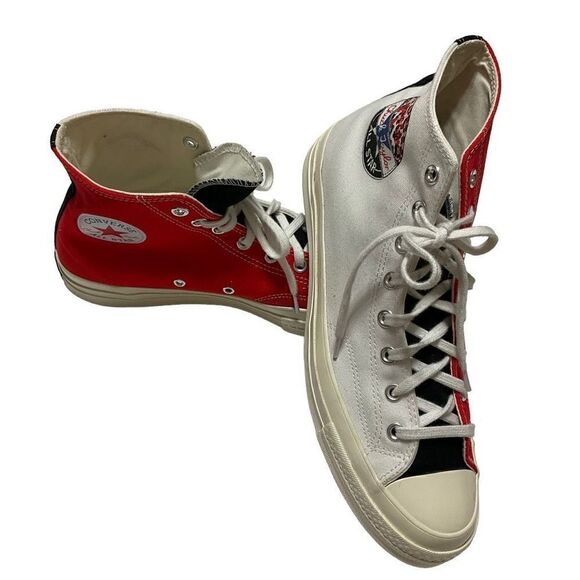 Converse Chuck ‘Logo Play’ White Rush Blue Hi Tops. Awesome! Unisex M 11.5, W9.5 - Picture 15 of 16